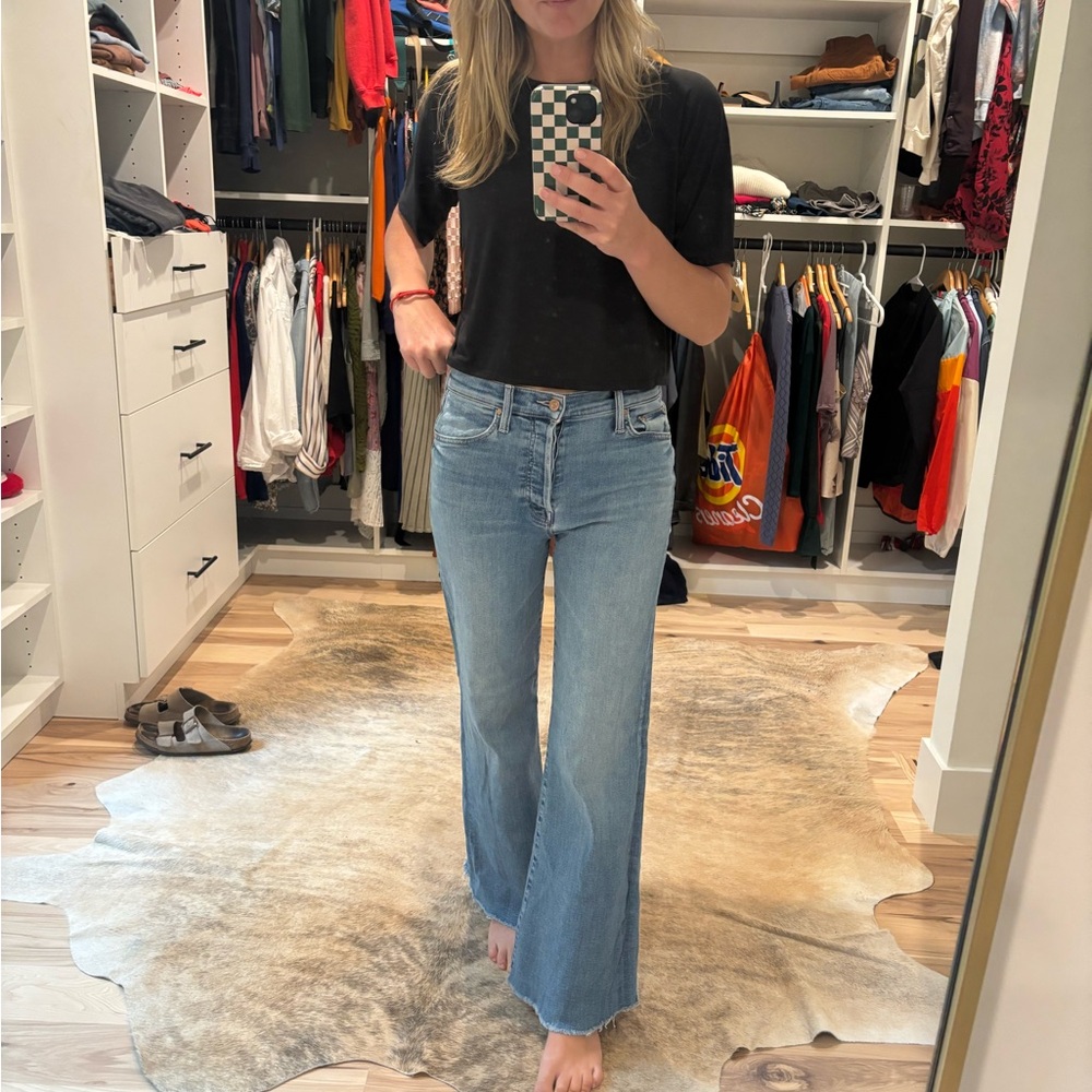 MOTHER Light Blue Flare Jeans